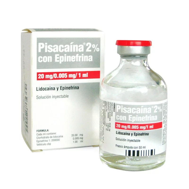 Lidocaína 2% con Epinefrina Pisacaína 50 ml