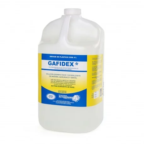 Solución Estérilizante Glutaraldehido Gafidex 4 Litros