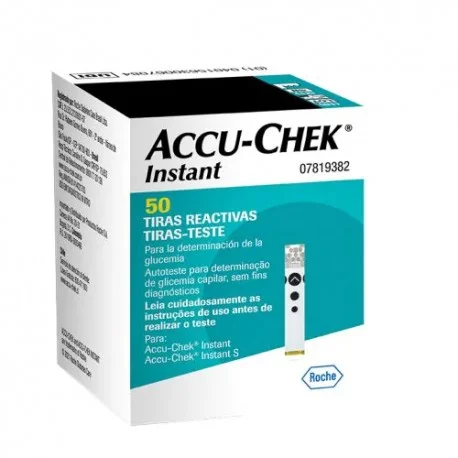 Tiras Reactivas Glucosa Accu-Chek Instant 50 Pzas.